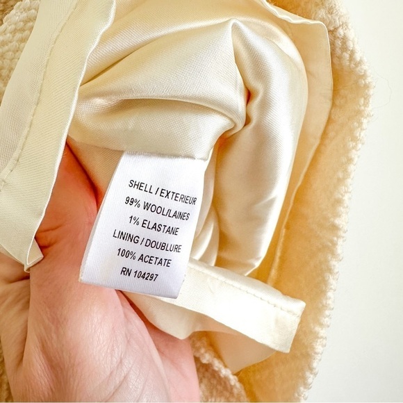 Milly New York Cream Ivory Wool Preppy Tweed Pleated Mini Skirt sz 6 - Picture 7 of 11
